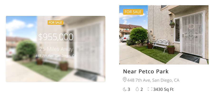 Figure 1.02 — Two styles of a Listing widget