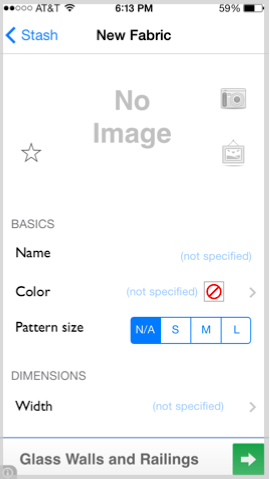 Fig. 1.01 — Screenshot of the Fabric Star app