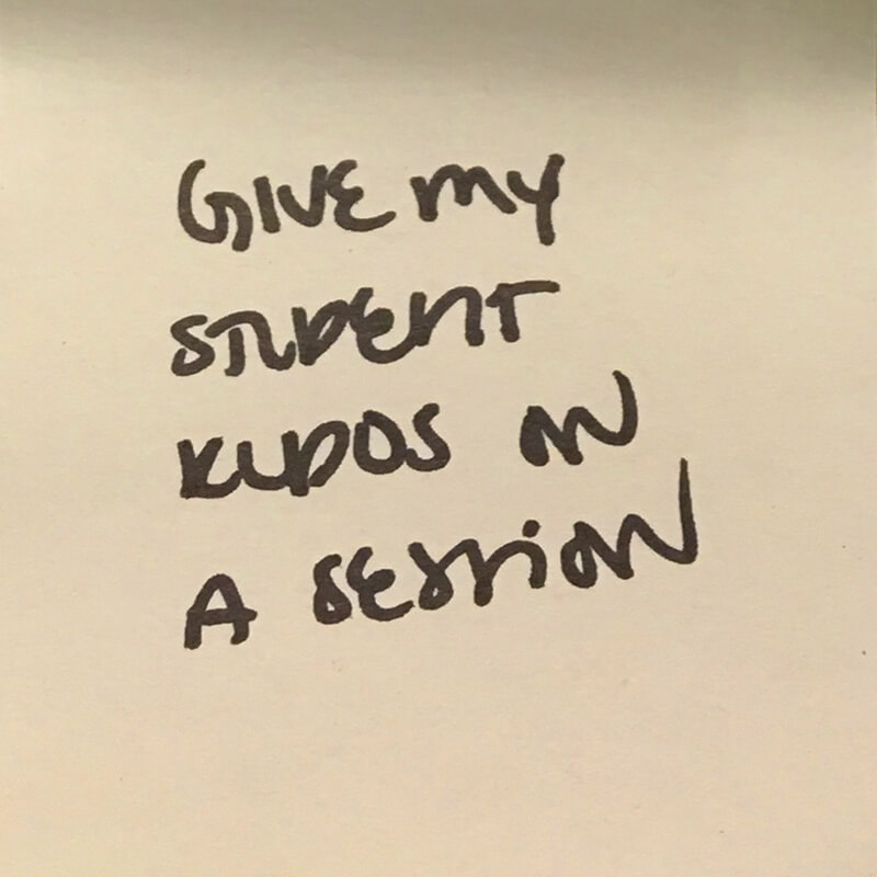 Give my student kudos on a session