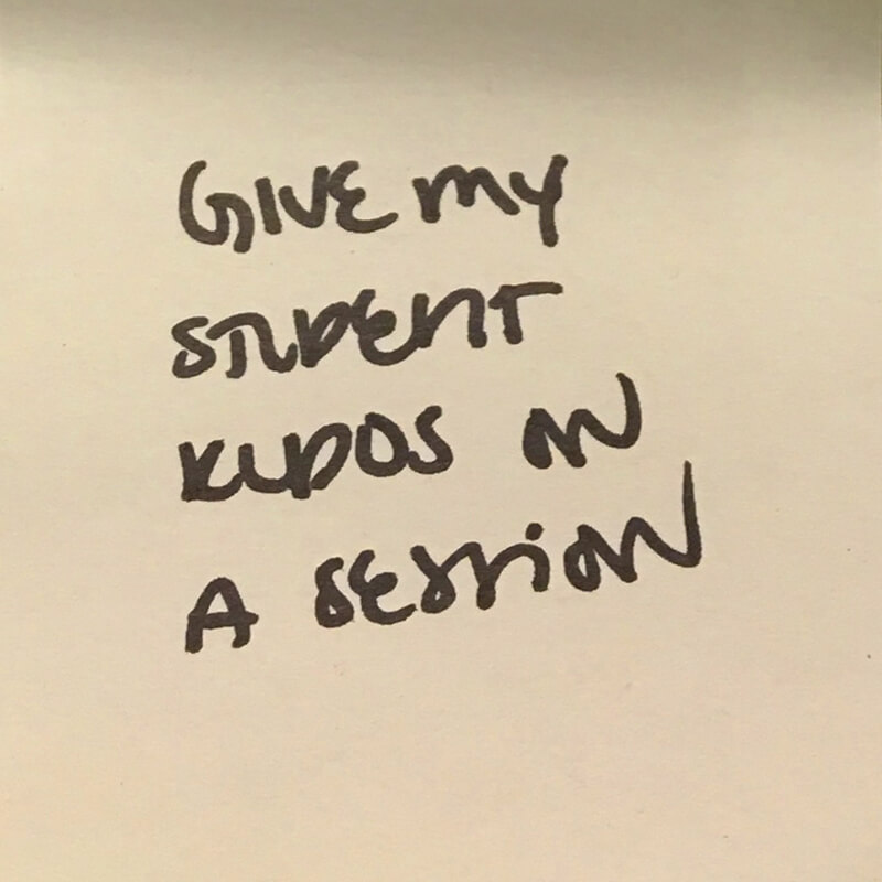 Give my student kudos on a session