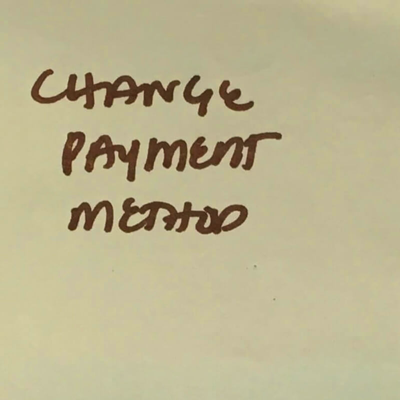 Change payment method