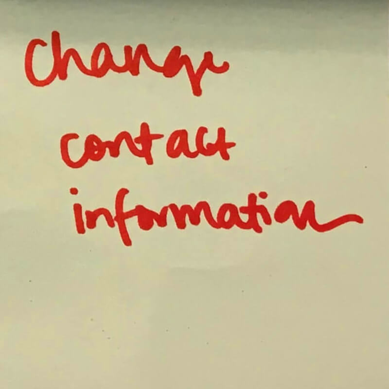Change contact information